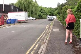 Trisha fucked hard from two dudes in the garage