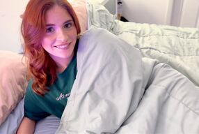 I caught my stepsister masturbating but she asked me to stay