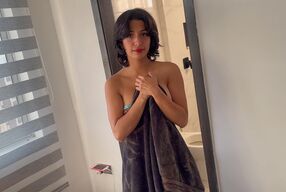 My Cute Stepsister Asks Me to Pass Her the Towel as an Excuse to Fuck Her Hard and Cum Rich