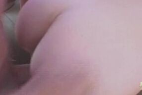 Two young sluts take turns swallowing a hot load after getting pounded from behind