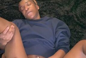 Watch this big-dicked amateur black guy fill up this ebony pussy with loads of cum!