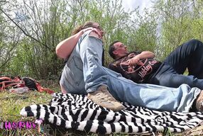 Amateur milf fucked and cum in mouth at the lake - Mona from the EinHorny-WG