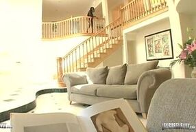 Kelly Star's big tits bounce while she takes Lex Steele's jizz in her mouth