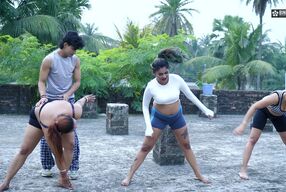 Desi Yoga Teacher Ko Sab Ladki Saath Saath Choda ( Hindi Audio ) Full Movie