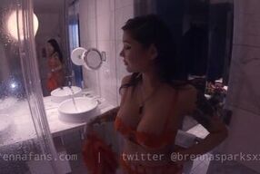 Brenna Sparks enjoys a steamy hotel sex session with her client