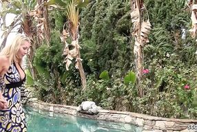 Mature Couple caught petite Teen Babysitter and seduce her to old young FFM 3Some Sex