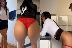 Asesora inmobiliaria NOVATA acepta follar con su cliente para convencerlo