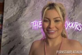 PORNSTARPLATINUM Latina Babe Vanessa Medina Masturbates Solo