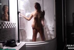 While my husband is at work I’m having fun in the sauna with his friend - porn 2024