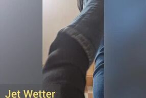 Desperately peeing and soaking my jeans and stripping