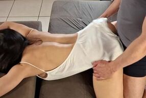 Playing with his wife's hot ass.????