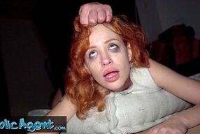 Public Agent Ginger haired babe SQUIRTS all over my cock