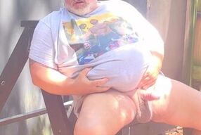 Country Bear Goes Camping with his BIG COCK SHOWING