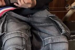 Horny emo boy cant stop touching his hard stick sloppy style