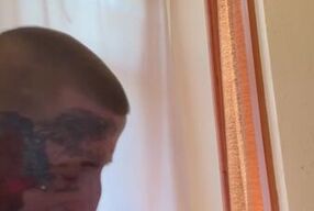 Ebony step mom getting her ass ATE by White Step Son While his dad is in the next room