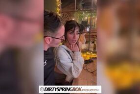 Aaliyah Yasin gets fingered at the busy restaurant