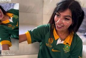 Cute rugby fan Aaliyah Yasin sucks cock for huge facial