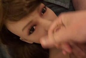 Oral session ending with a facial (Jasmine Sex doll)