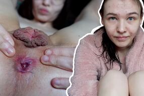 18-year-old very skinny girl, big labia, small tits shows you her whole body