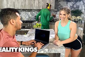 REALITY KINGS - Angie Faith Seduces Her BF’s Roommate With Her Tits And Gets Fucked Behind His Back