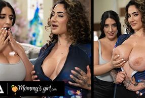 MOMMY'S GIRL - Tattooed Arabelle Raphael’s Bike Outfit Ignites Big Naturals Sarah Arabic’s Lust