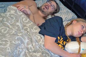 I agree to share a bed with my stepfather, and he fucks me in the ass under the covers