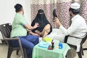 Muslim women fucked by the doctor in front of her husband because she could not get pregnant (Threesome Sex) Part -2