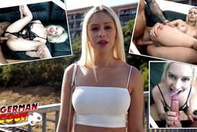 GERMAN SCOUT - First Anal Sex for big Clit blonde Girl Vivian Lola at Pick Up Casting