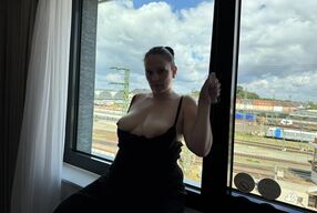 Mega orgasm in the hotel cock in the pussy and fingers in the ass I cum really hard when both holes are stuffed