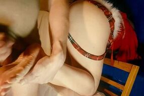 The best cream for Nika's soles! Christmas foot fetish