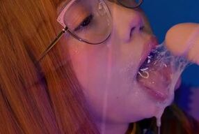 destroy my face with saliva and milk with hard throat fuck