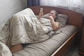 Morning porn viewing ended in a sweet orgasm