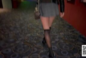 Fuck in Cinema with perfect boobs girl - Tonny and Mia