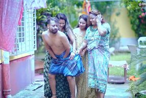 Three Horny Bhabhi Fucked By an Indian Dudhwala when their husband not at home ( Full Hindi Movie )