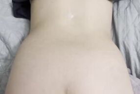 I get on top of her and fuck her until I cum massively on her back