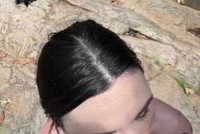 ANAL OUTDOORS: public anal sex next to a waterfall