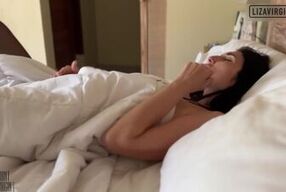 My stepmother woke up in my bed in the morning. Hot MILF got a creampie.