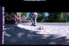 Preview clip | Girl with her favorite shoes Nike Shox worn with nylons and the evil teddy bear