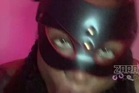 Black bunny sucks huge dildo | sloppy wet and juicy