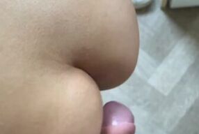 Slapping big Chinese ass with a big white cock, slow mo