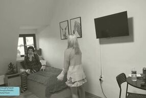 Wednesday Dominates Enid Deepthroat, Kissing, Shower and Ass Cropping Halloween 2023