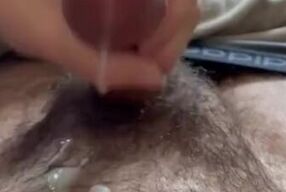 My girl jerking me off in the living room. Had to hide it from the neighbors haha