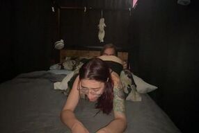 Eating her out from the back before giving it to her doggystyle