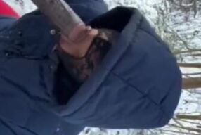 Sloppy bitch deepthroating in the snow anytime anywhere (cumshot ending)follow her onlyfans for more