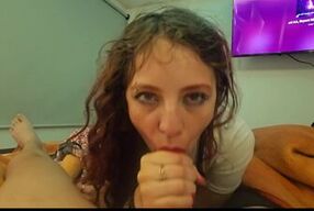 Neighbor invites me to see La Rosa De Guadalupe and ends up giving me a great blowjob.