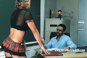 The horny teacher has sex with his fitness student's slut