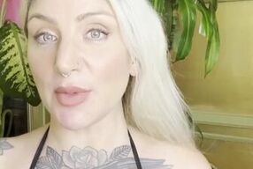 How long can you last? Hot Blonde Milf w Big Tits Wants You to Jerk Off While She Smokes In A Bikini