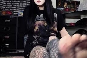 Goth babe BJ, squirting, teasing, cumming, SC montage