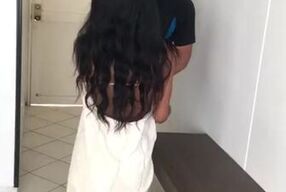 NAUGHTY LATINA CONVINCES A DELIVERY MAN TO FUCK HER