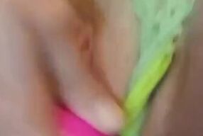 Playing with her pussy